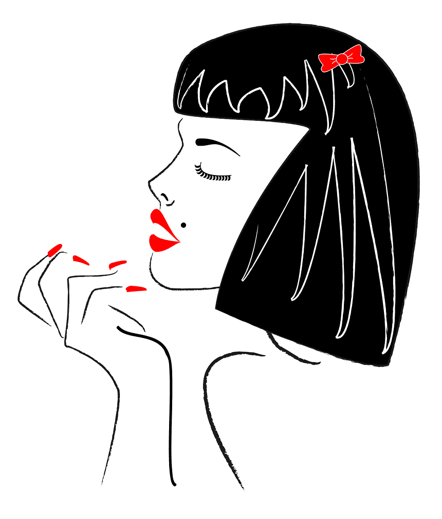 Labios rojo pasión.