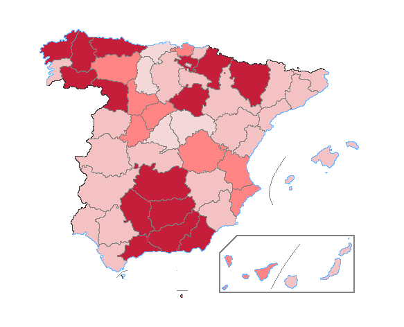 Tasa de suicidios en España (INE)