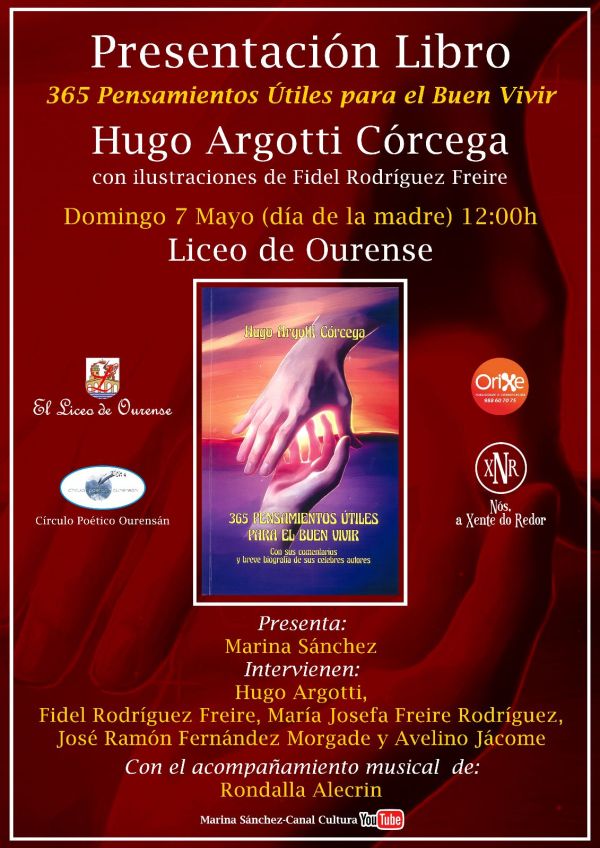 El escritor Hugo Argotti presenta su libro en el Liceo de Ourense.